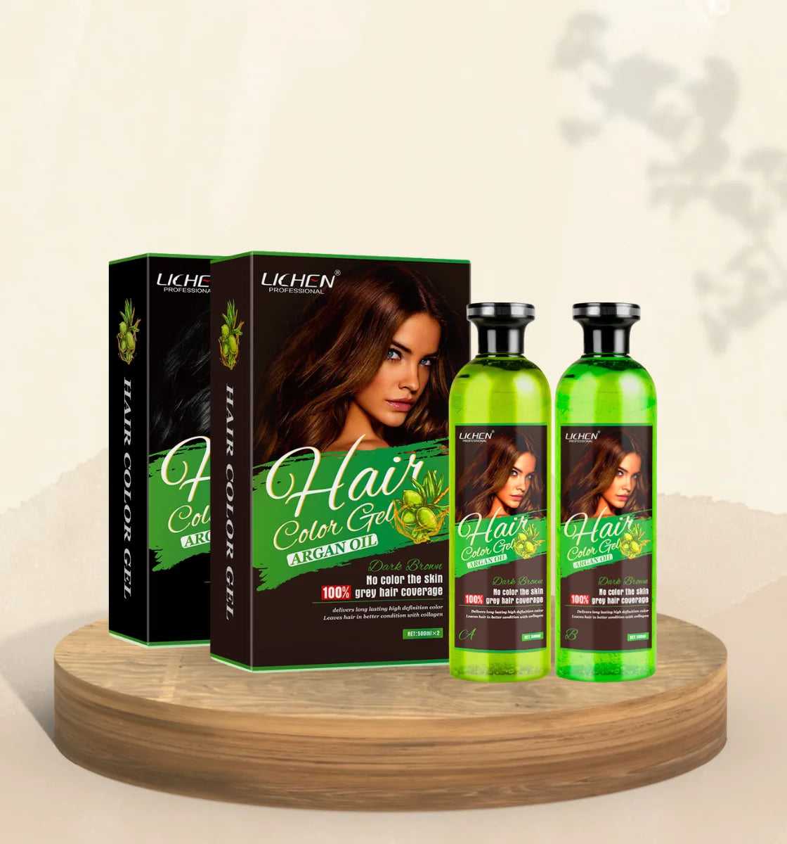 (Original) Hair Color Gel By Lichen 250ml x 2=500ml